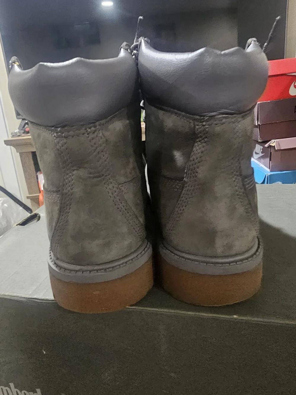 Gray Men's Lace-Up Work Boots - Unbranded